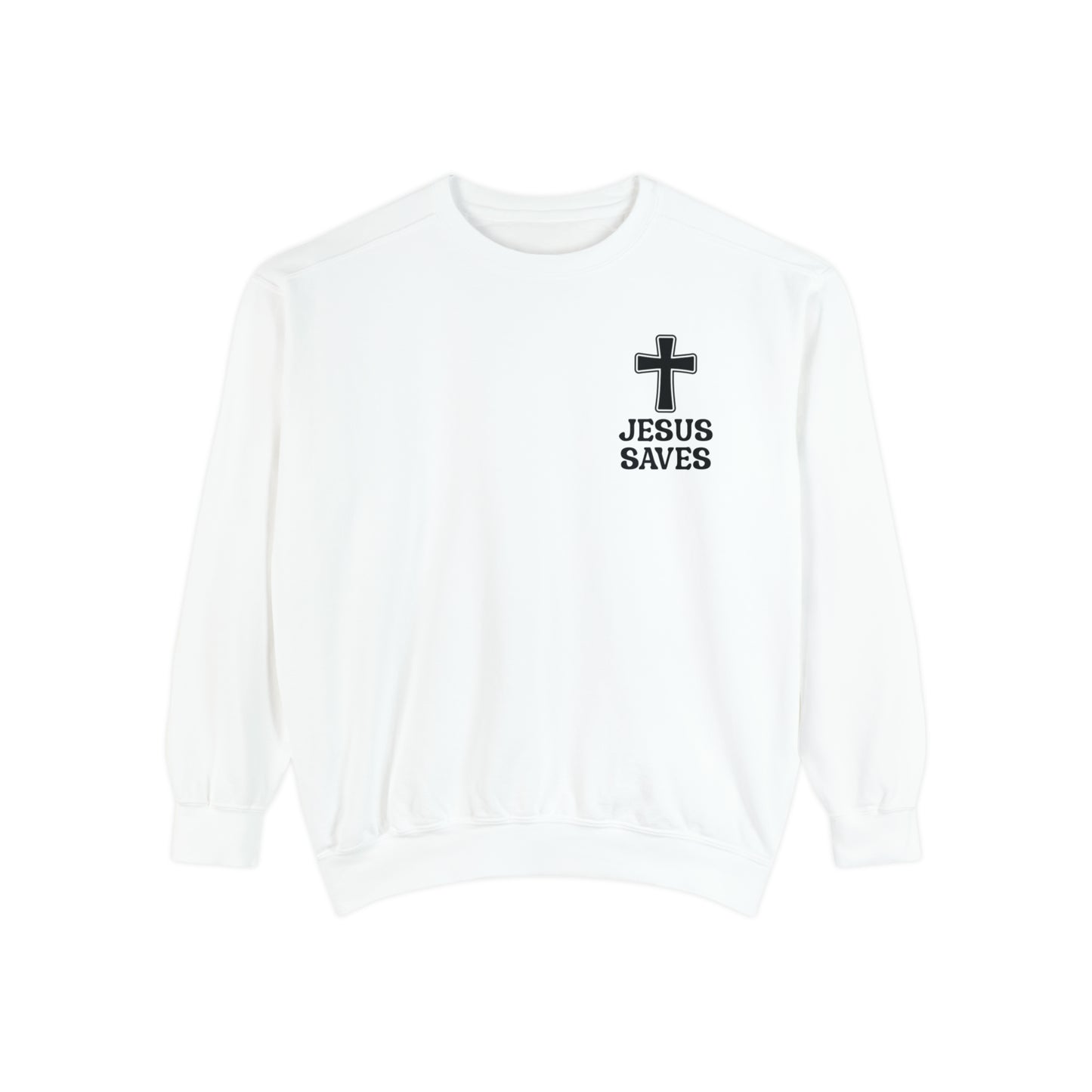 Jesus Saves Christian Vintage Edition Premium Garment-Dyed Sweatshirt - Soft, Durable, and Stylish