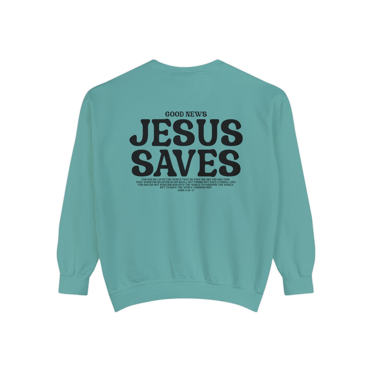 Jesus Saves Christian Vintage Edition Premium Garment-Dyed Sweatshirt - Soft, Durable, and Stylish