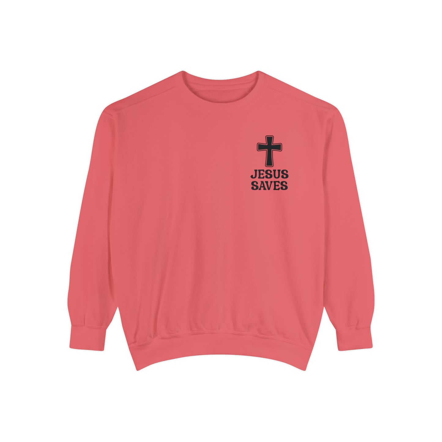 Jesus Saves Christian Vintage Edition Premium Garment-Dyed Sweatshirt - Soft, Durable, and Stylish