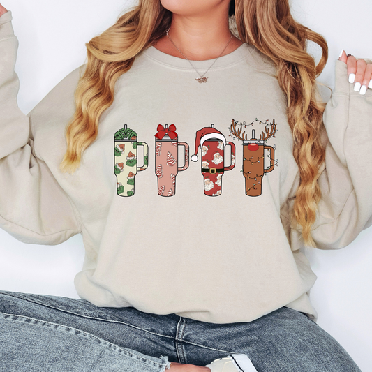 Tumbler Christmas Crewneck Sweatshirt