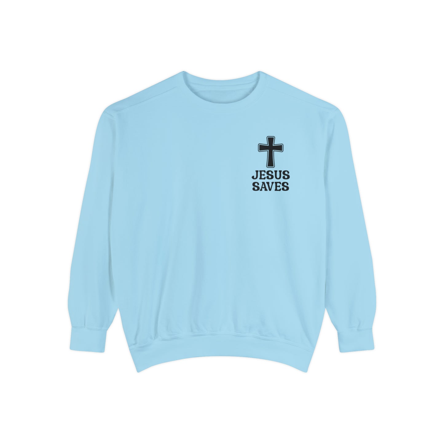 Jesus Saves Christian Vintage Edition Premium Garment-Dyed Sweatshirt - Soft, Durable, and Stylish