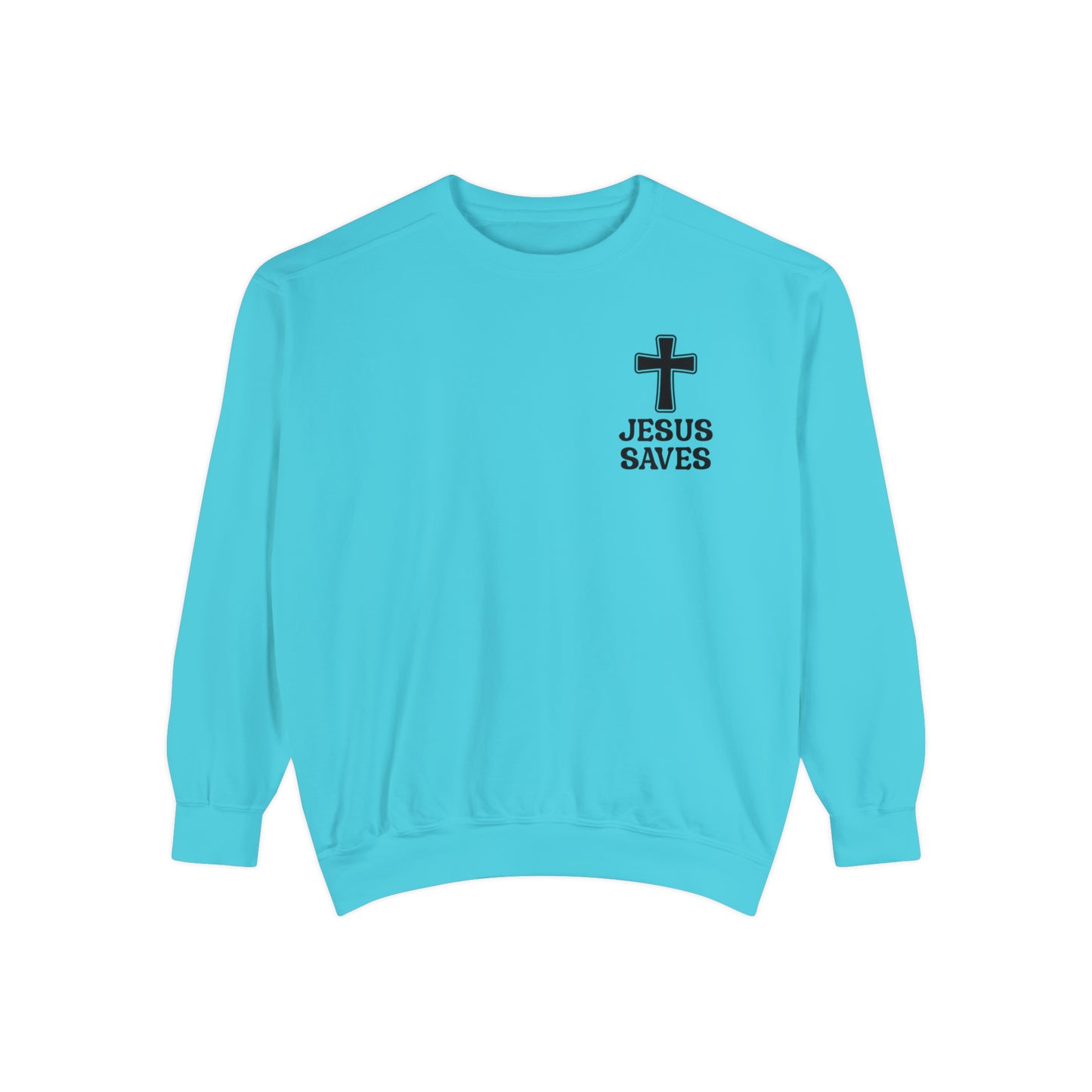 Jesus Saves Christian Vintage Edition Premium Garment-Dyed Sweatshirt - Soft, Durable, and Stylish