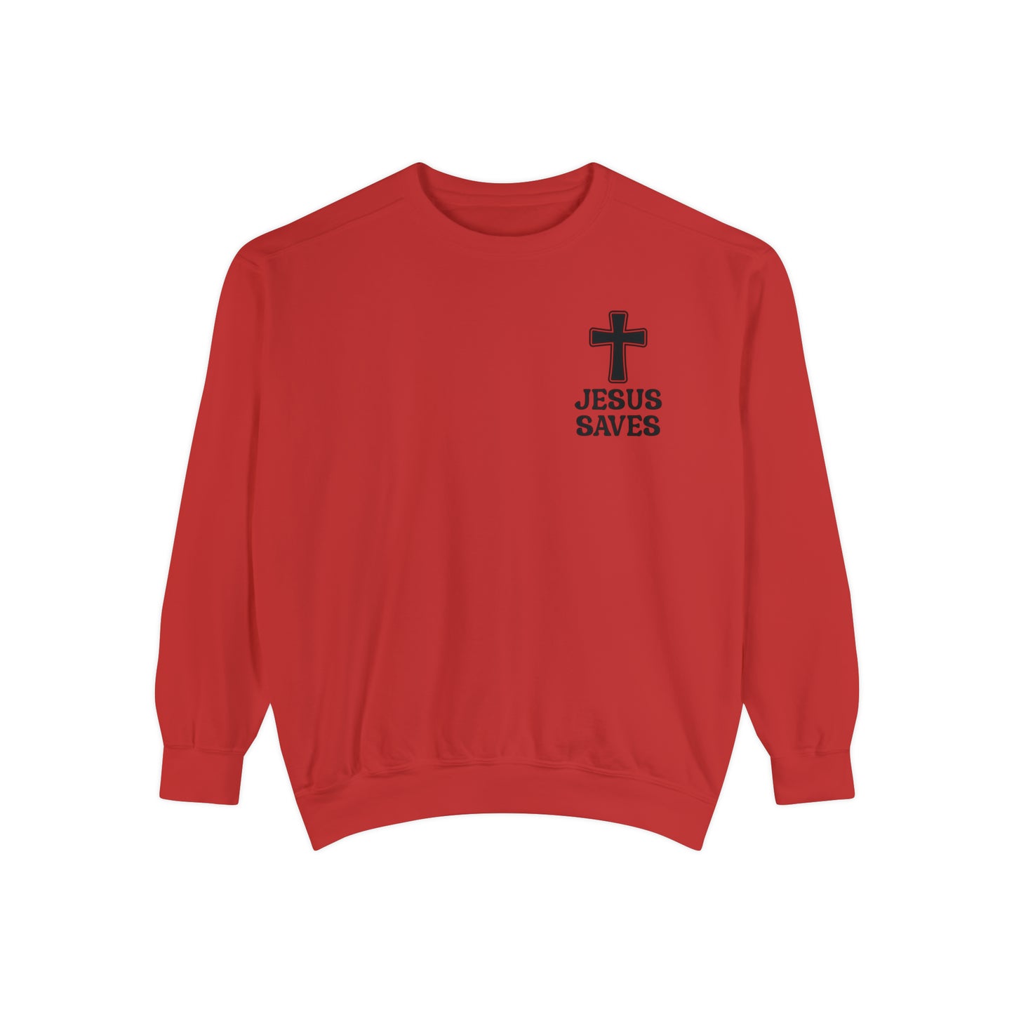 Jesus Saves Christian Vintage Edition Premium Garment-Dyed Sweatshirt - Soft, Durable, and Stylish