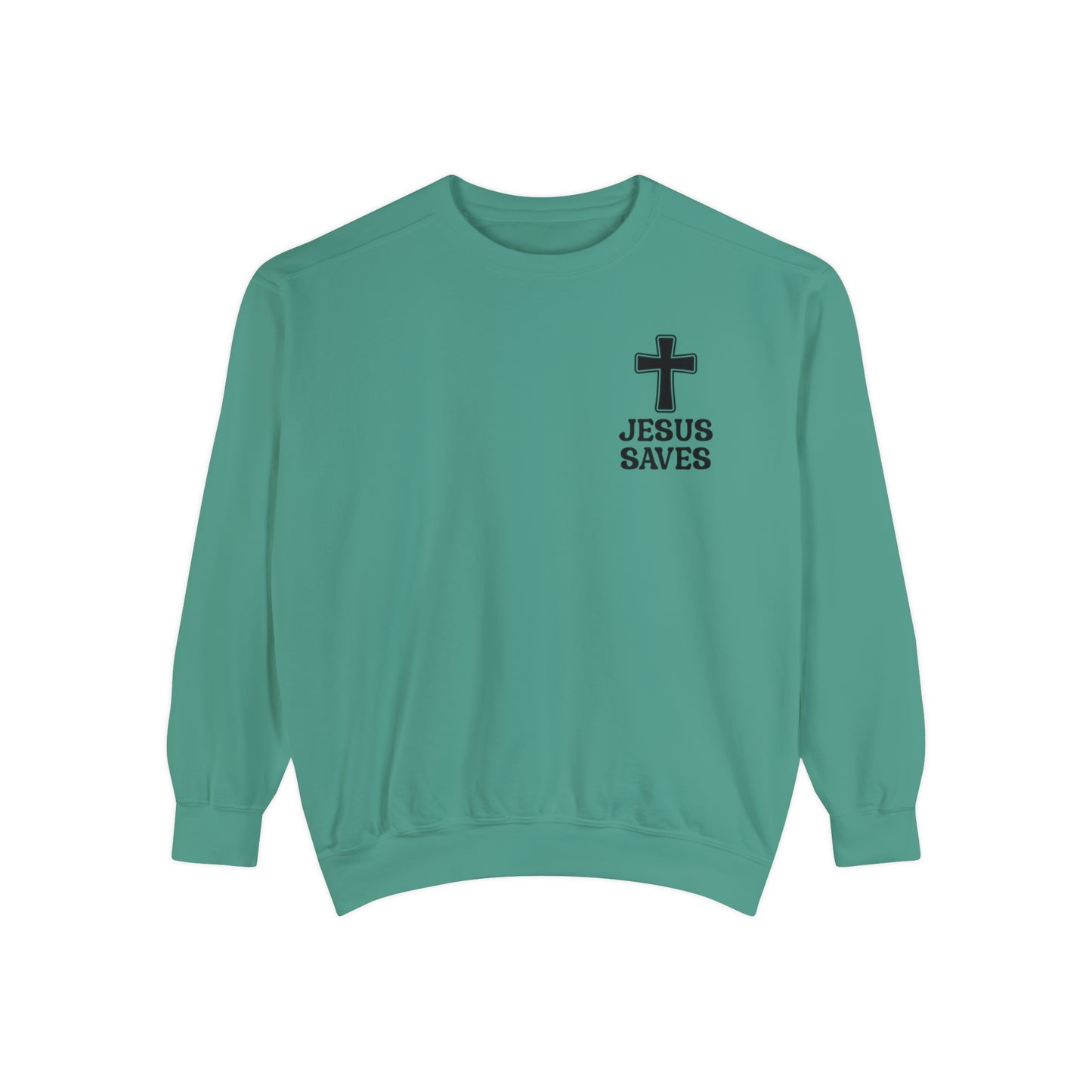 Jesus Saves Christian Vintage Edition Premium Garment-Dyed Sweatshirt - Soft, Durable, and Stylish