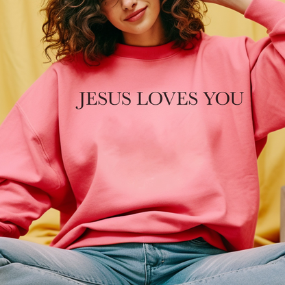 Jesus Loves you ( We Love eachother because he loved us first. John 4:19 Premium Garment-Dyed Sweatshirt - Soft, Durable, and Stylish