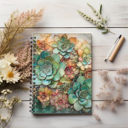 Gorgeous, artistic floral  journal or Notebook.  minimalist, Notes Spiral Notebook - Ruled Line